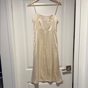 Uncle Studios Champagne Midi Slip Dress (size S)